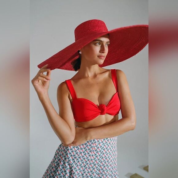 Anthropologie Maeve Pleated Mini Skirt Blue Geometric Floral Plus Size 4 - Picture 2 of 11